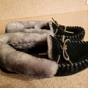 LL bean black moccasins